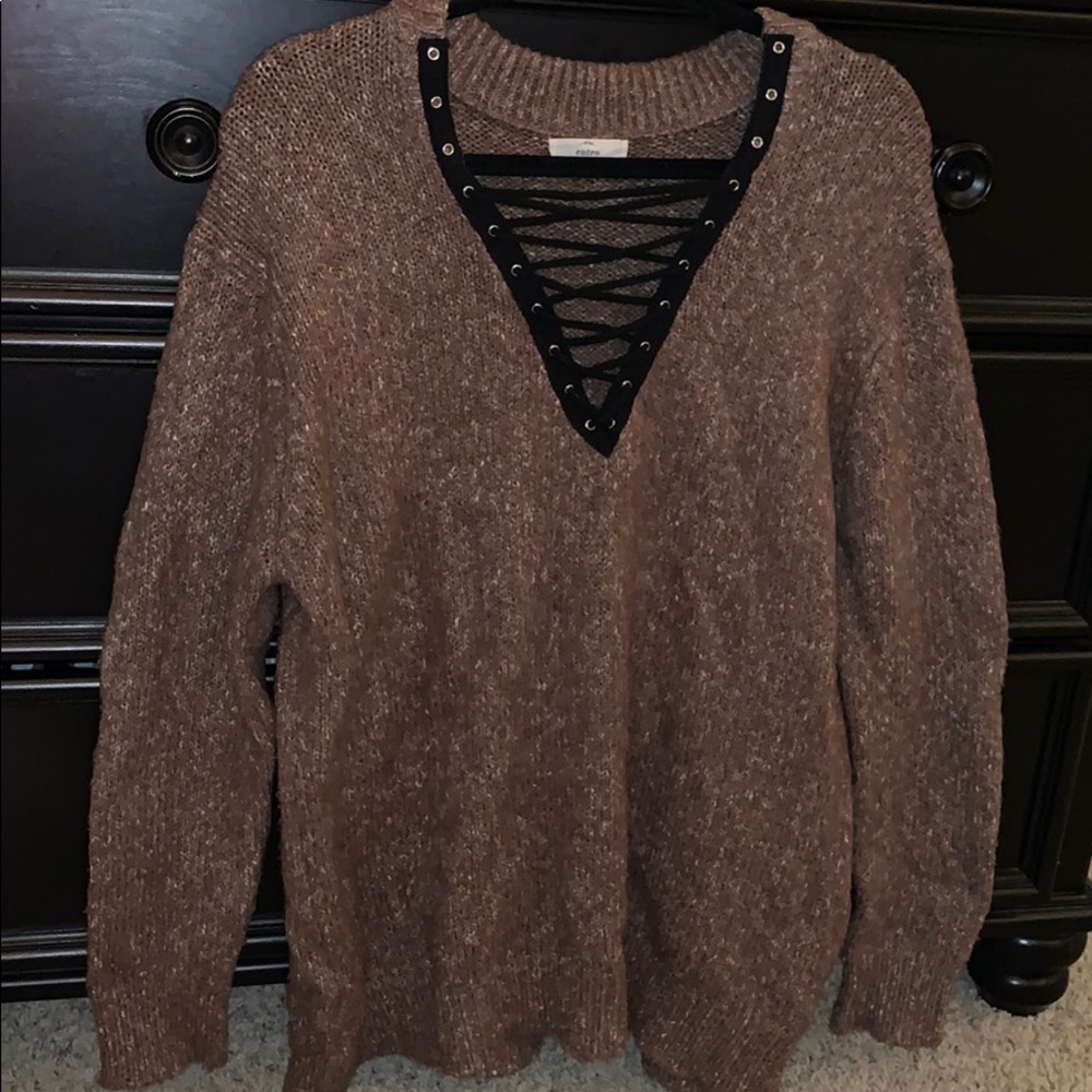 tan/brown oversized sweater from metro